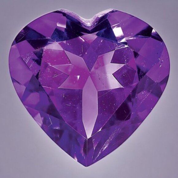 6.0 mm Heart Shaped Amethyst Gemstone - Live Show Listing - Picture 1 of 1